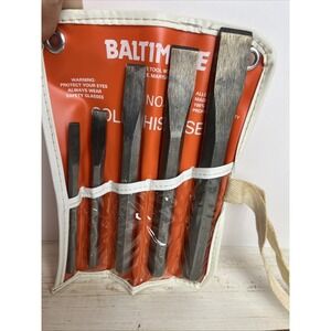 Vintage BALTIMORE Tools 5 pc Cold Chisel Set No. 900 Made in USA COMPLETE